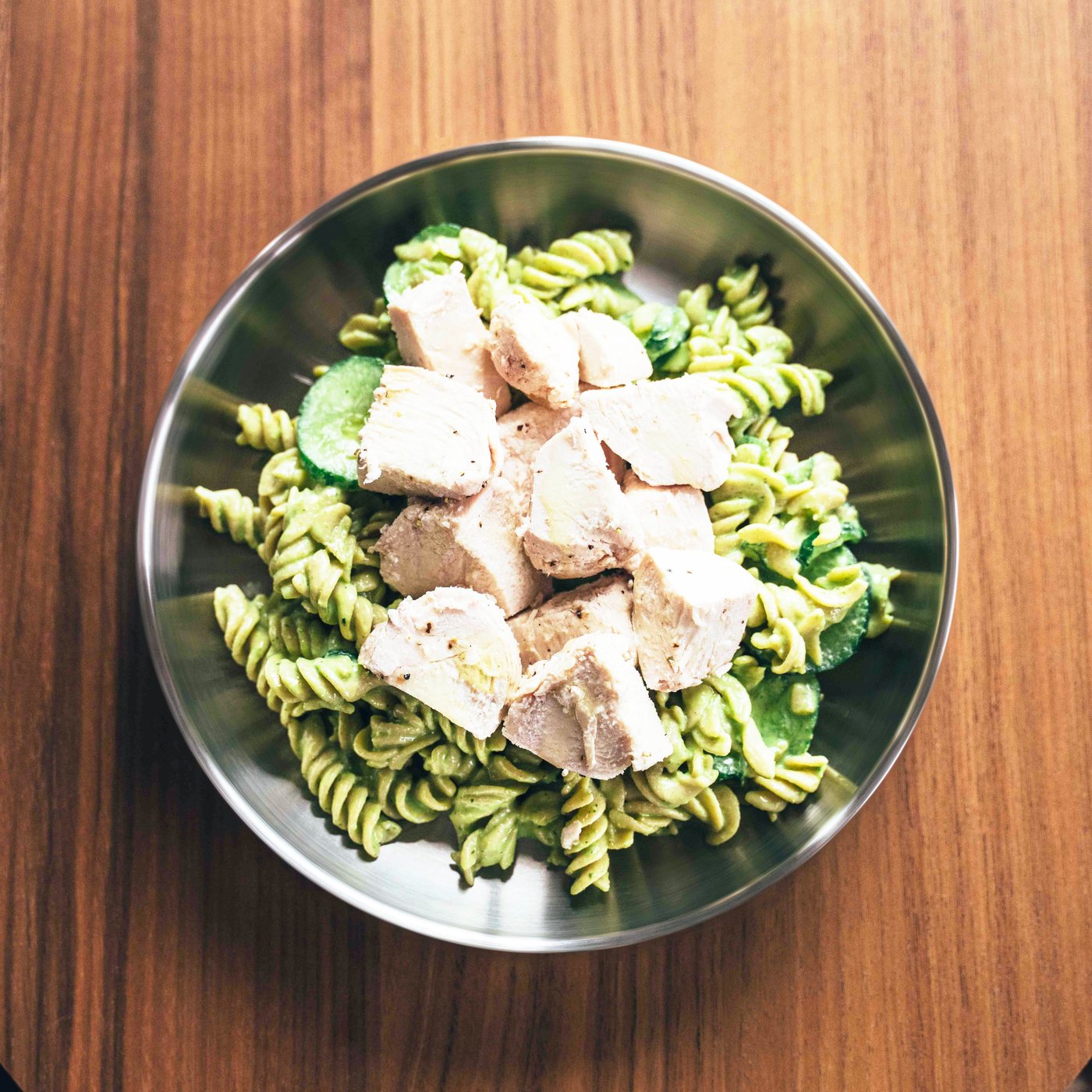 Green Goddess Chicken Pasta from VINE Food Club, chef-made meal prep in Belfast